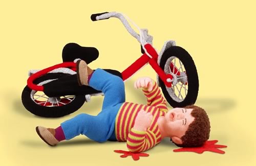 Image result for jatuh dari sepeda kartun